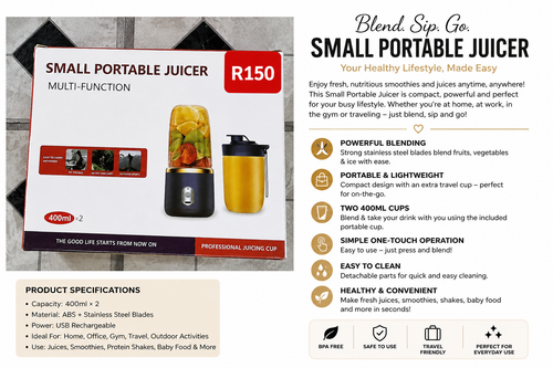Portable Mini Juicer Blender 🍓 🥤
